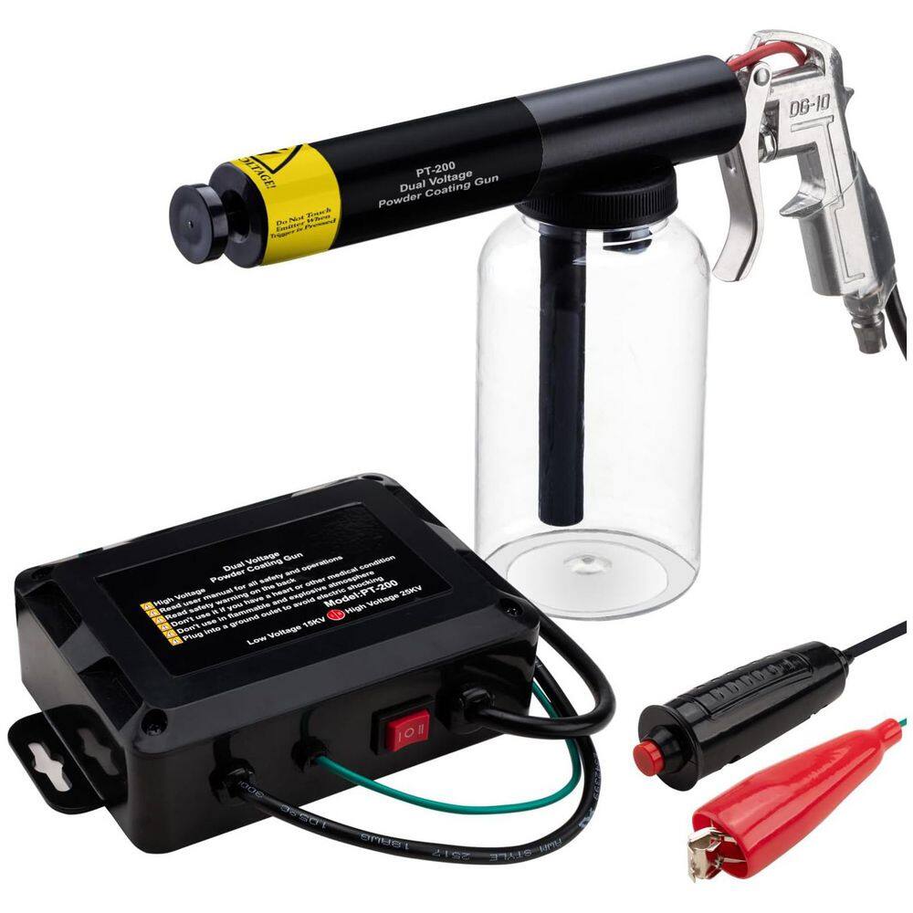 Dual Voltage Electrostatic Powder Coating Gun System Kit for Metal with Clear Bottle and Ergonomic Handle price history on PriceWatchPro