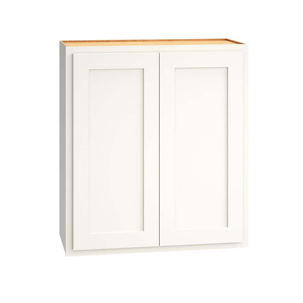 QuickShip Cottage 27 in. W x 12 in. D x 30 in. H Assembled Plywood Shaker Wall Kitchen Cabinet in White Partial Overlay price history on PriceWatchPro