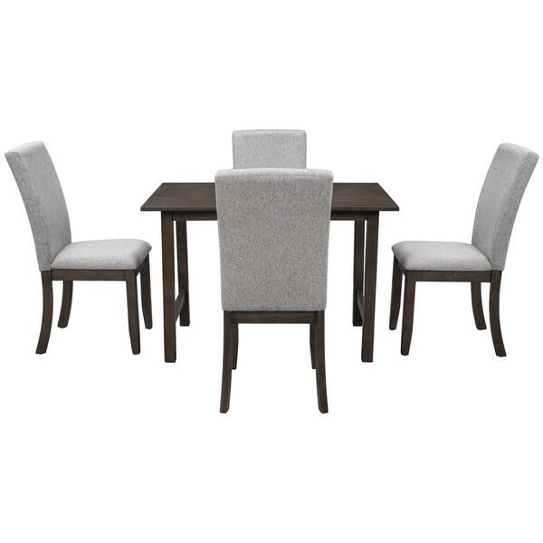 Riverdale 5 Pc Dark Cherry Wood Dining Room Set With Dining Table,  Upholstered Back Side Chair - Rooms To Go