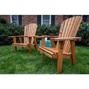 Capers Brown Stained Solid Pine Wood Adirondack Chair