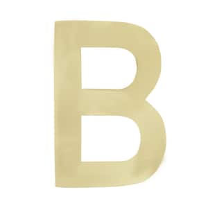 4 in. Polished Brass House Letter B