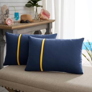 Cuscino Quadrato Outdoor/Indoor Pillow Perfect - Pretty Paisley Navy 41,5 Cm - Blu
