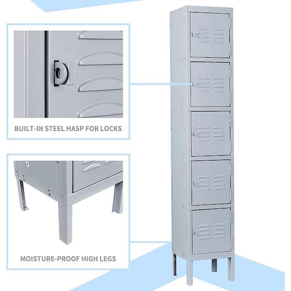 ORIA Combination Lock Beam Locker Cabinet Door Handles 5-Digit Combination  Padlock, Suitable for Lockers, File Cabinets, Wardrobes, Small Fences,  Small Sheds, Pet Door Locks.Silver 