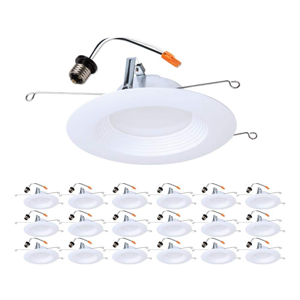 White Aluminum 5/6 Inch LED Recessed Lighting Pack