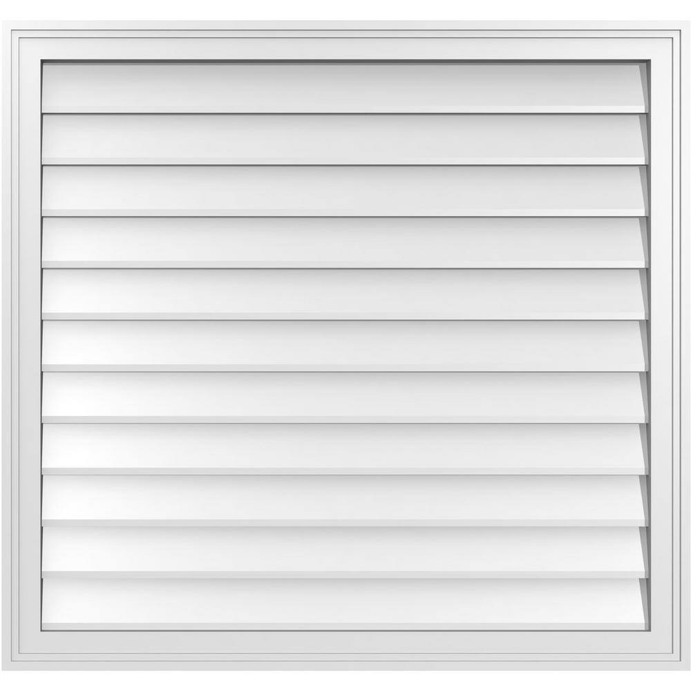 "36"" x 34"" Rectangular White PVC Paintable Gable Louver Vent Non-Functional" price history on PriceWatchPro