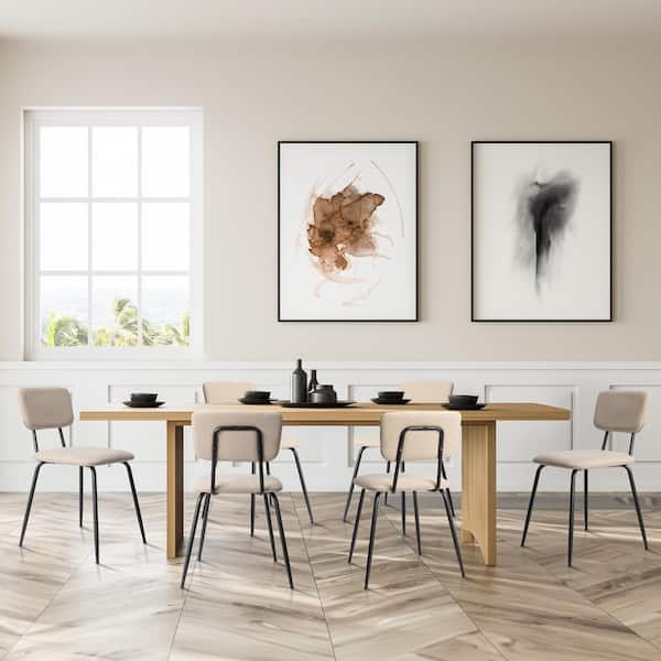 White PVC Side Chair with Adjustable Footrest (Set of 6)