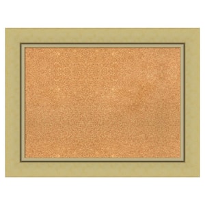 Landon Gold Natural Corkboard 34 in. x 26 in. Bulletin Board Memo Board