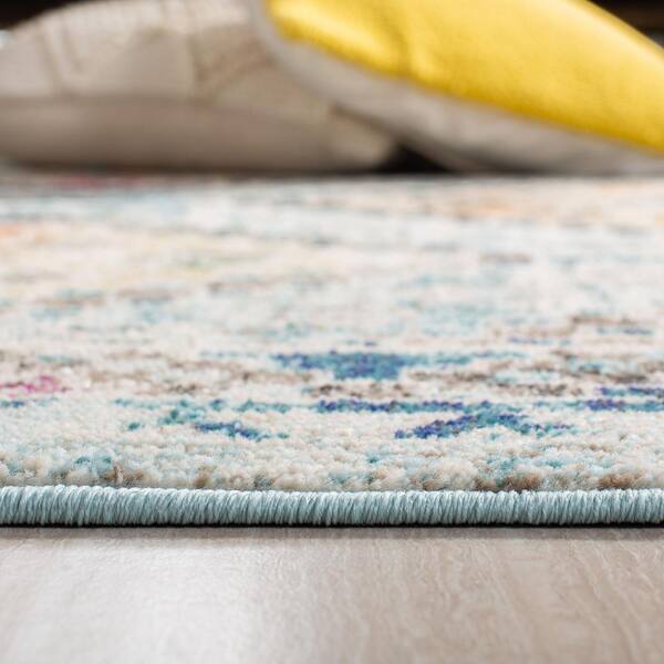 Safavieh Madison Blue Yellow 9 Ft X 12, Blue And Yellow Area Rugs