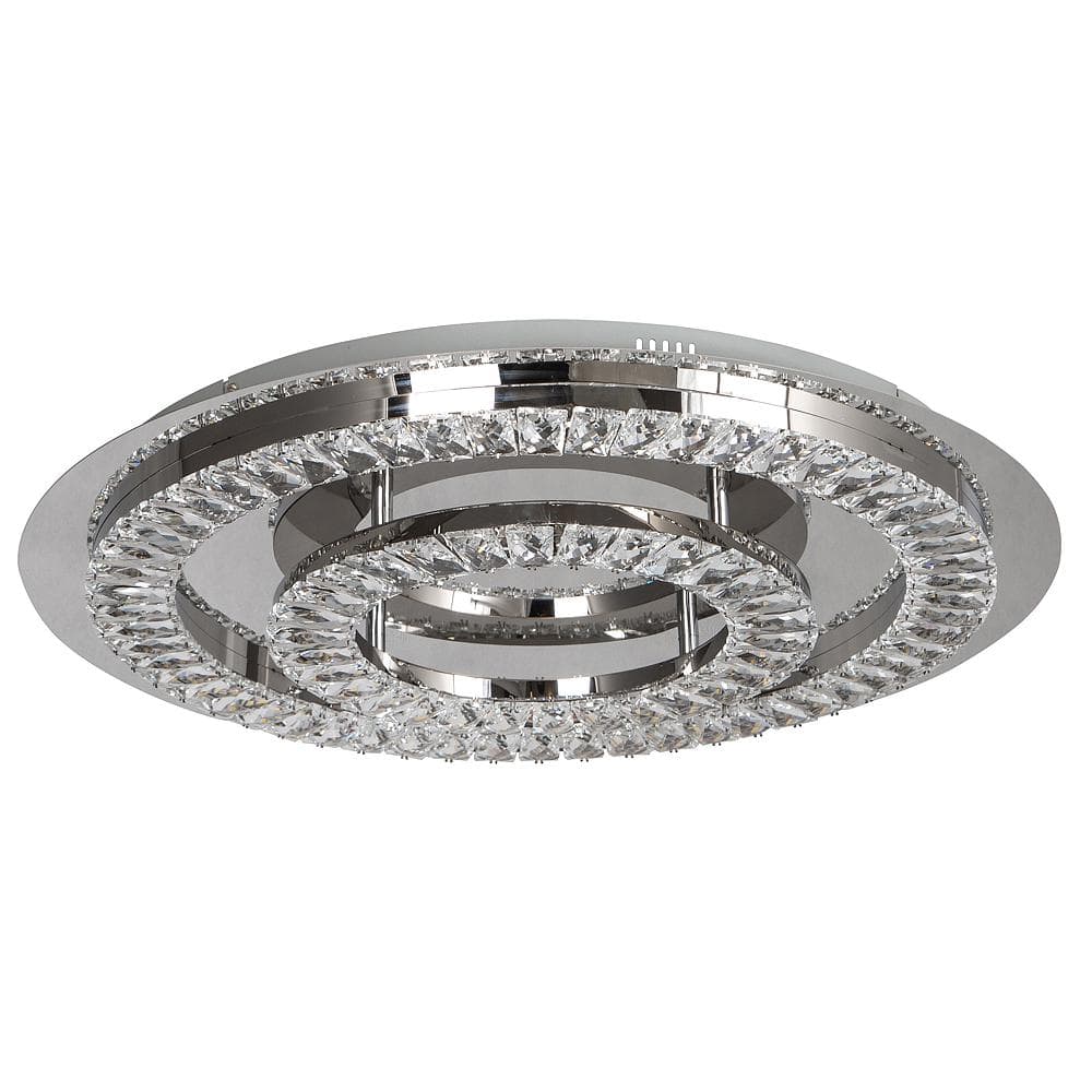 Contemporary Crystal Chrome 22.8" LED Flush Mount