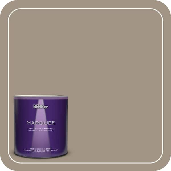 BEHR MARQUEE 1 qt. #BNC-24 Shadow Taupe Eggshell Enamel Interior Paint & Primer