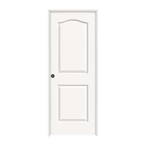 24 in. x 80 in. Camden White Painted Right-Hand Textured Solid Core Molded Composite MDF Single Prehung Interior Door