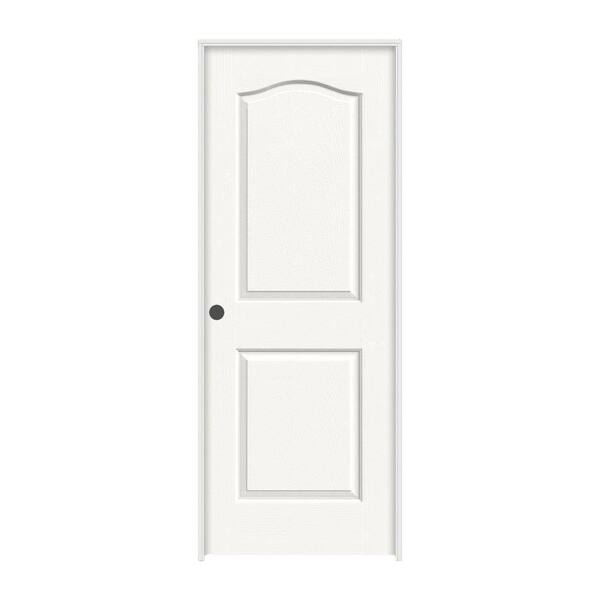 JELD-WEN 24 in. x 80 in. Princeton White Painted Right-Hand Smooth Molded Composite Single Prehung Interior Door