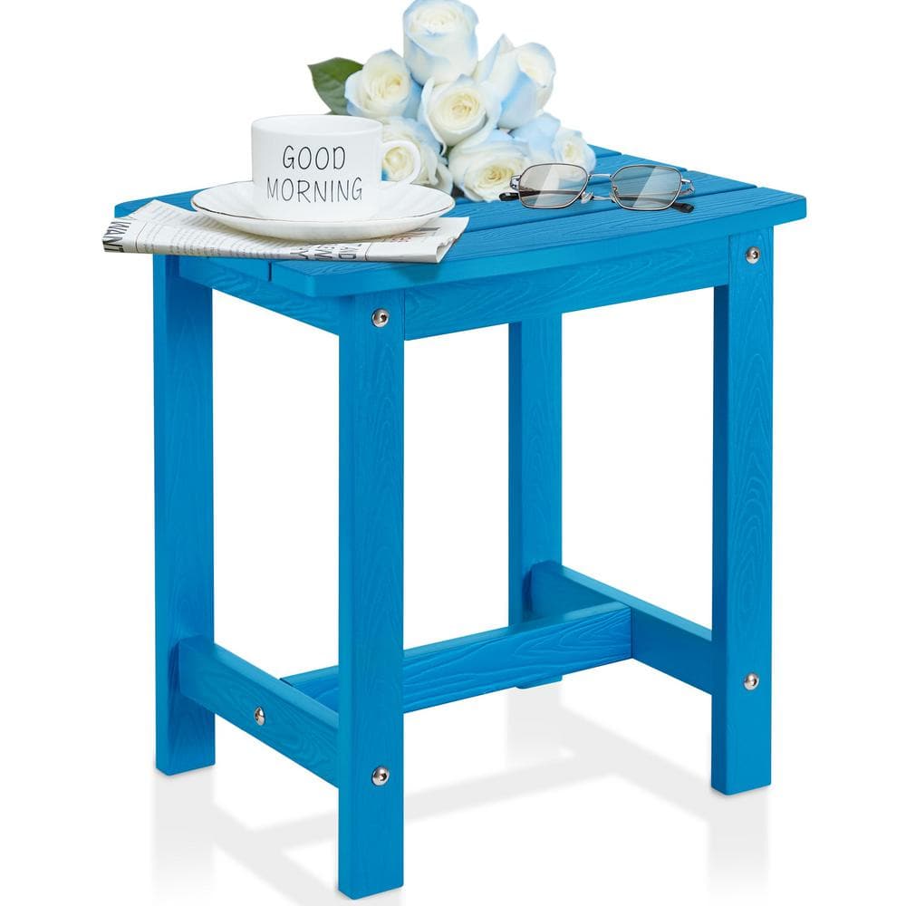 Waterproof Single Tier Bright Blue Rectangle HIPS Plastic 16.7 in. Outdoor 