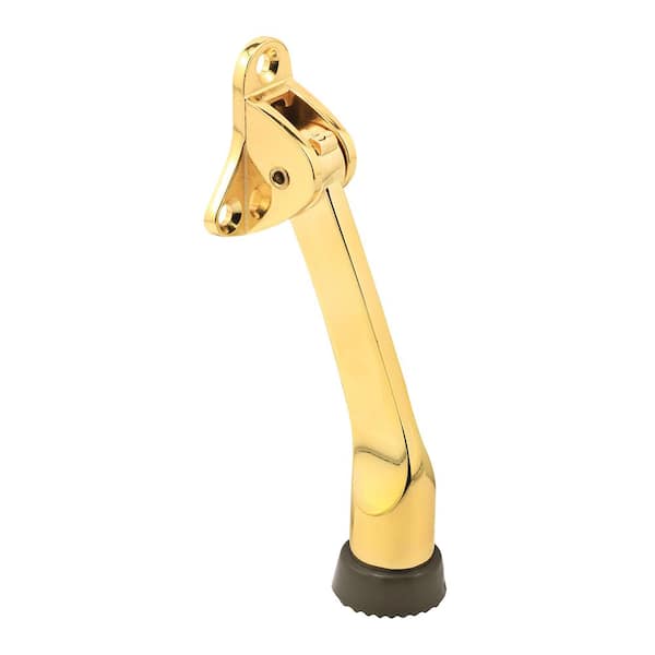 Prime-Line 3 Hole Brass Finished Diecast Spring Loaded Door Holder