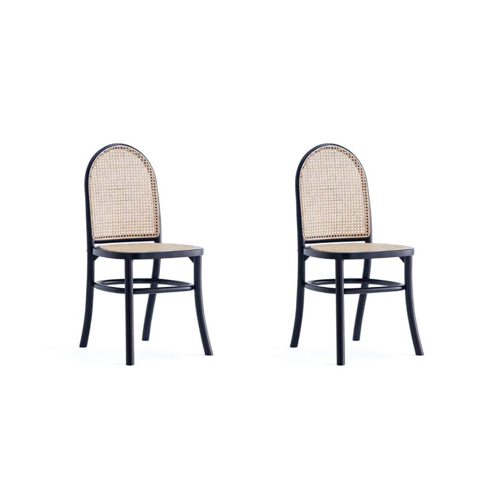 Paragon 2.0 Collection DCCA12-BK 17.52"" Set of 2 Dining Chair  in Black and -  Manhattan Comfort