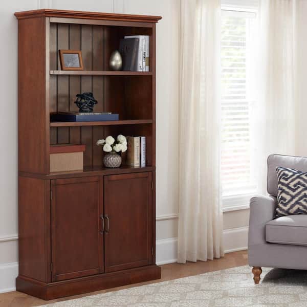 Home Decorators Collection 72 In Smokey Brown Wood 3 Shelf Standard Bookcase With Adjule Shelves Sk19051br2 Sb - Home Decorators Catalog Curio Cabinet