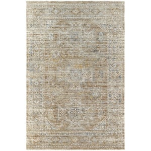 Margaret 5 X 8 Taupe/Brown Medallion Washable Indoor/Outdoor Area Rug