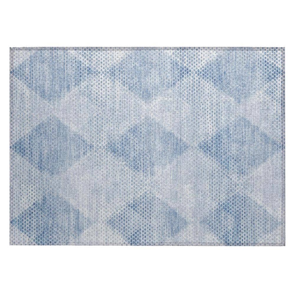 Blue 2 ft. x 3 ft. Woven Geometric Rectangle Indoor/Outdoor Area Rug price history on PriceWatchPro