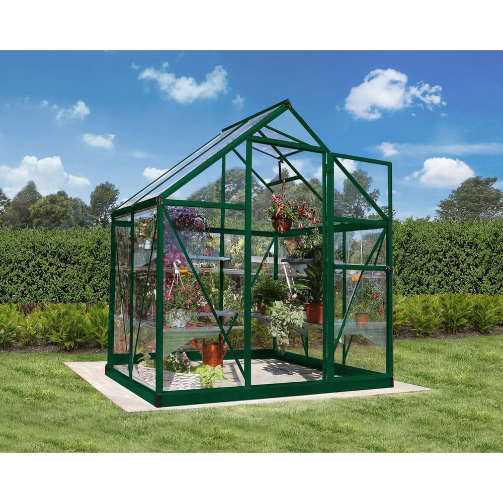Harmony Green 6' x 4' Polycarbonate Greenhouse with Aluminum Frame