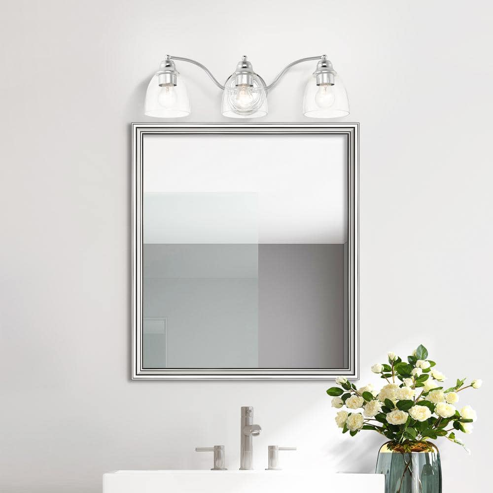 Montgomery Polished Chrome 3-Light Bathroom Vanity Sconce