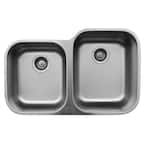 Undermount Stainless Steel 32 in. Double Bowl Kitchen Sink