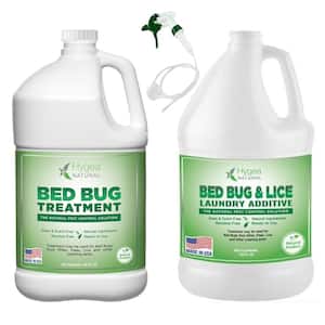 Mite and Bed bug Kit, Odorless, Stain Free, Family safe- Includes Bed Bug Gallon and Laundry Additive Insect Killer -2pc
