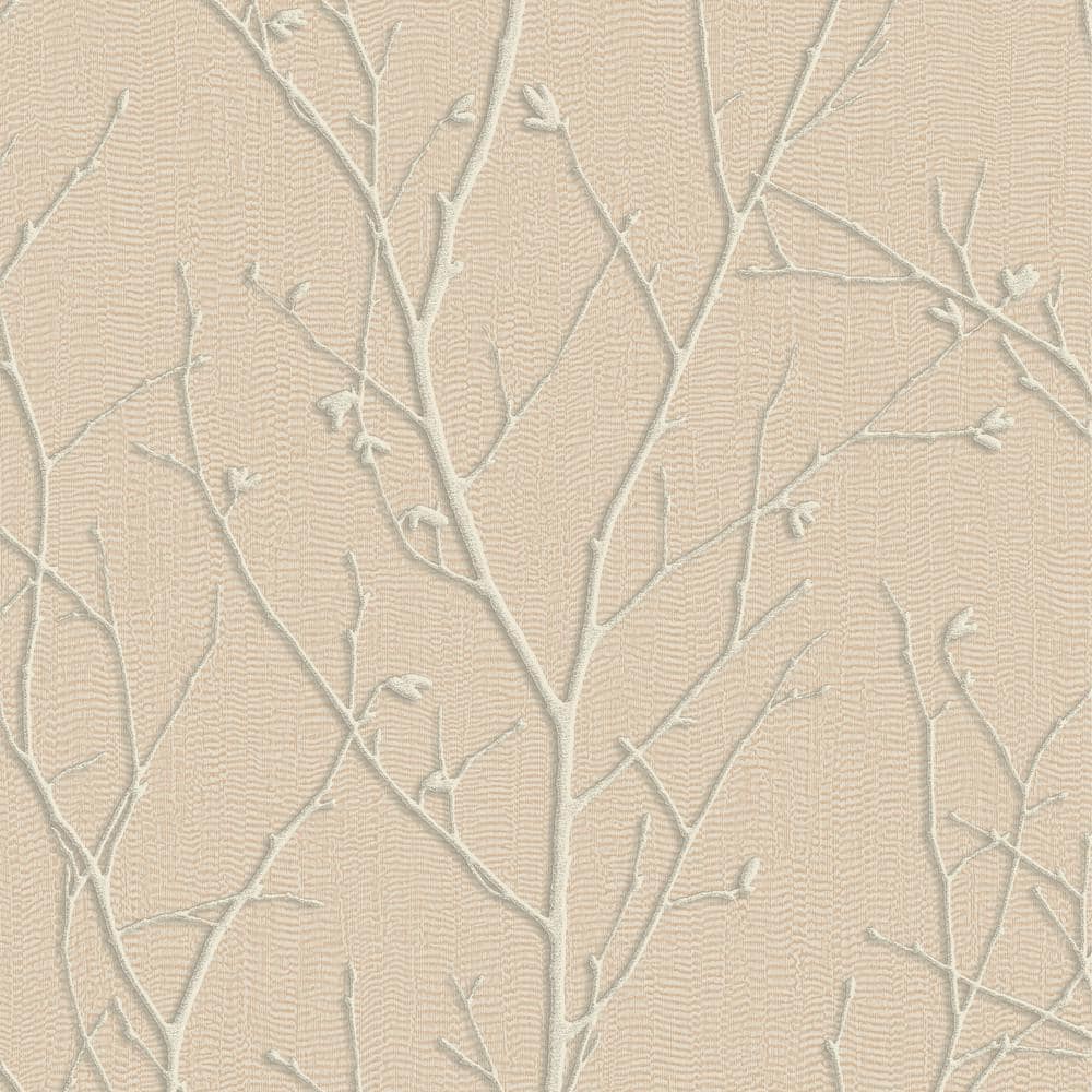 Graham & Brown Water Silk Sprig Rose Gold Wallpaper Sample 10475794