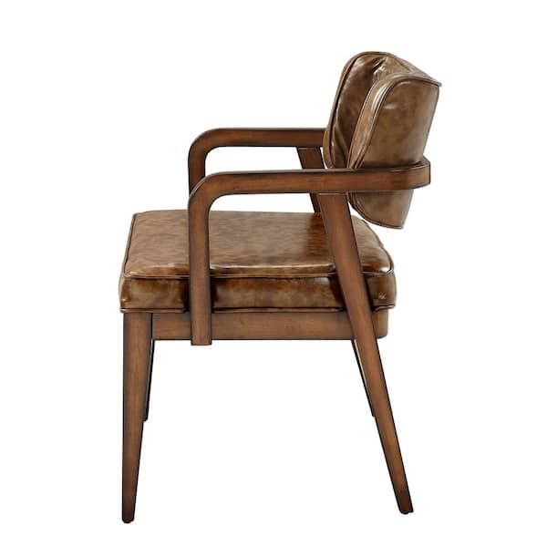 Acme Furniture Harbor Brown Leather Arm Chair (Set of 2) HDDN06136