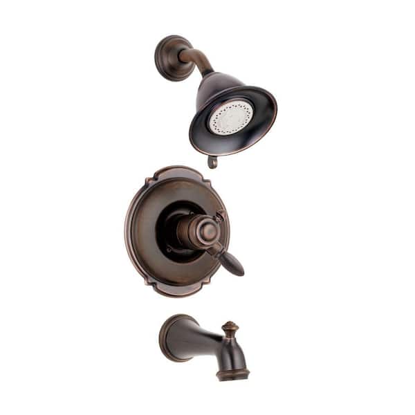 Delta Victorian 1-Handle Tub and Shower Faucet Trim Kit in Venetian Bronze (Valve Not Included)