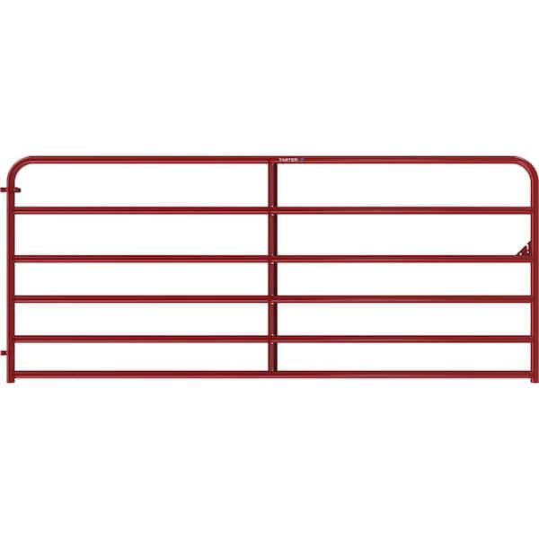 TARTER 50 in. H x 10 ft. W x 1.75 in. D American Economy Steel Red Horse Fencing Livestock Gate