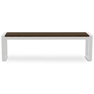 Sierra 60 in. White and Onyx Bench