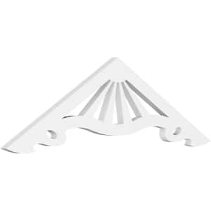 1 in. x 36 in. x 10-1/2 in. (7/12) Pitch Marshall Gable Pediment Architectural Grade PVC Moulding