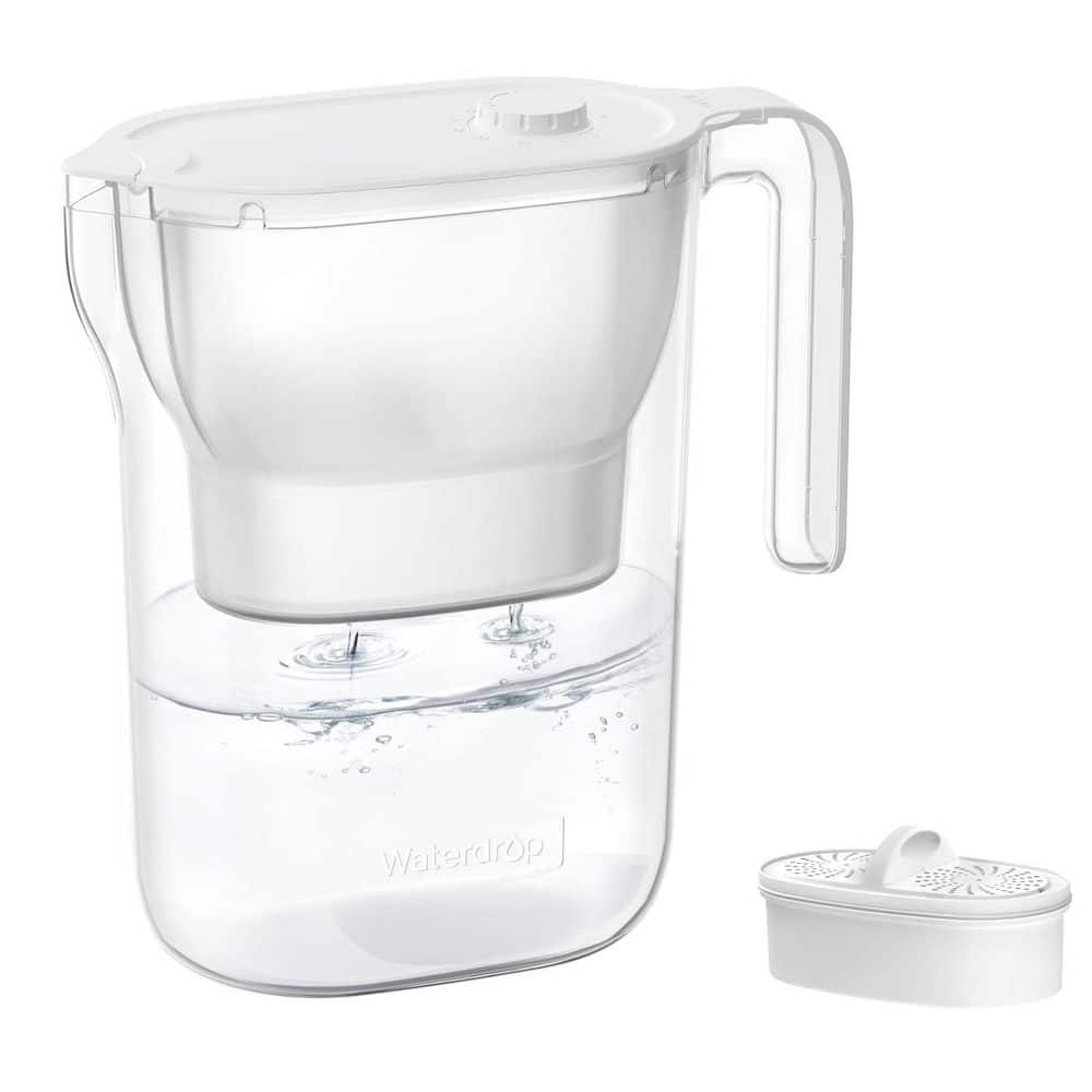 Water Filter Pitcher with 1+1 Filters, 7-Cup Capacity, NSF Certified, Reduces PFOA/PFOS, Chlorine, White price history on PriceWatchPro