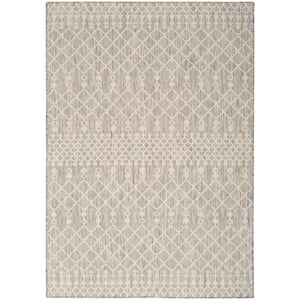 Positano Light Grey 6 ft. x 9 ft. Moroccan Contemporary Area Rug