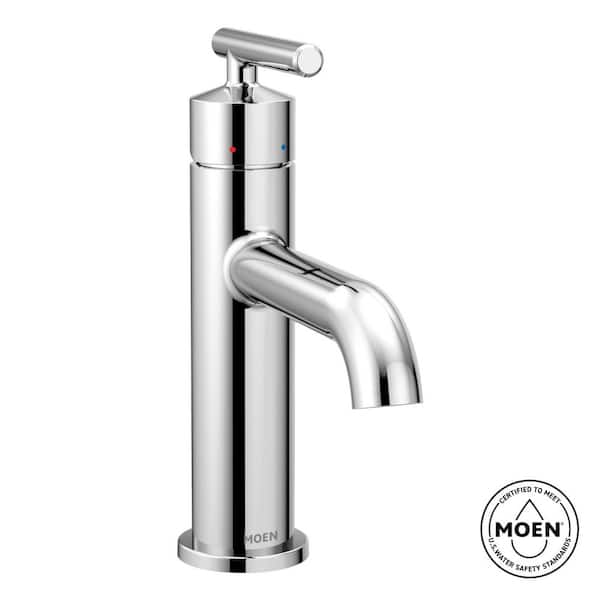 MOEN Gibson Single Hole Single-Handle Bathroom Faucet with Drain Assembly in Chrome