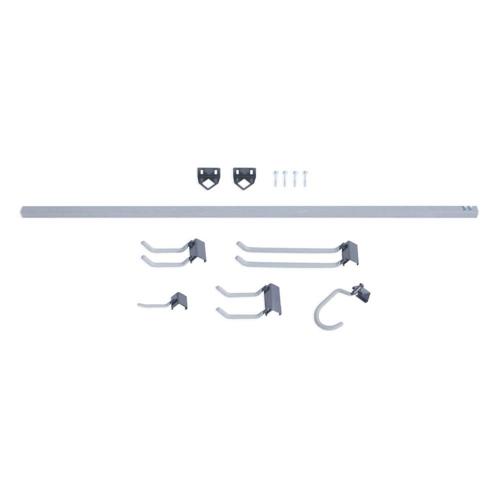 Heavy Duty Steel Wall Mounted Sports Storage Rack with Hooks