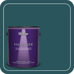 1 gal. #MQ6-01 Ocean Abyss One-Coat Hide Eggshell Enamel Interior Paint & Primer