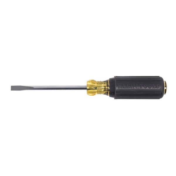 Klein Tools - 1/4-Inch Cabinet Tip Screwdriver 4-Inch Shank