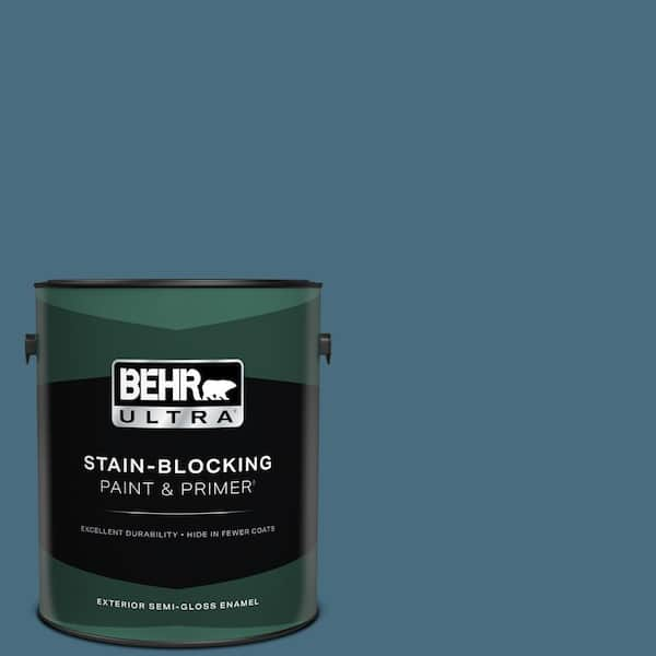 BEHR ULTRA 1 gal. #550F-6 Regatta Bay Semi-Gloss Enamel Exterior Paint & Primer