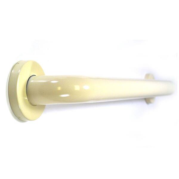 WingIts Premium 48 in. x 1.5 in. Polyester Painted Stainless Steel Grab Bar in Bone (51 in. Overall Length)