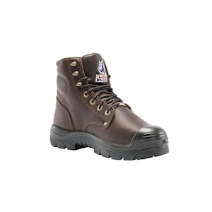 Men's Argyle Met Bump Cap 6 inch Lace Up Work Boots - Steel Toe - Oak Size 9(M)