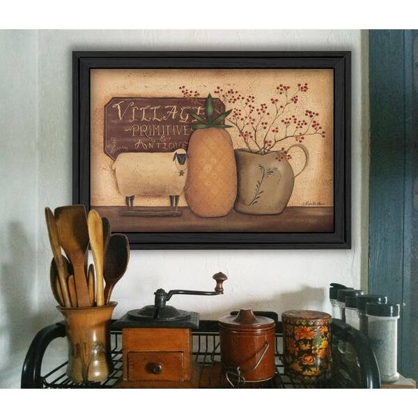 Unbranded 15 in. x 19 in. "Country Necessities" by Pam Britton Printed Framed Wall Art