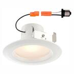 Standard Retrofit 4 in. White Recessed Trim Warm LED Ceiling Light with 91 CRI, 2700K (2-Pack)