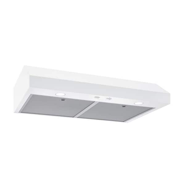 Glacier 36 in. 350 MAX Blower CFM 1.5 Sones Convertible Under Cabinet Range Hood White ENERGY STAR