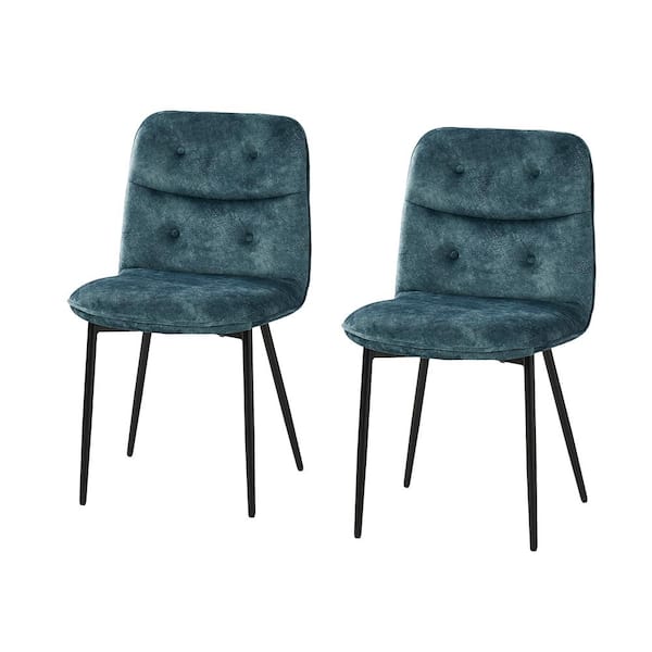 JAYDEN CREATION Chris Teal Modern Tufted Upholstered Dining Chair with ...