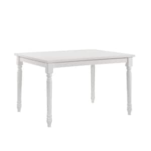 Draven 47.5 in Rectangle White Wood Farmhouse Dining Table (Seats 4)