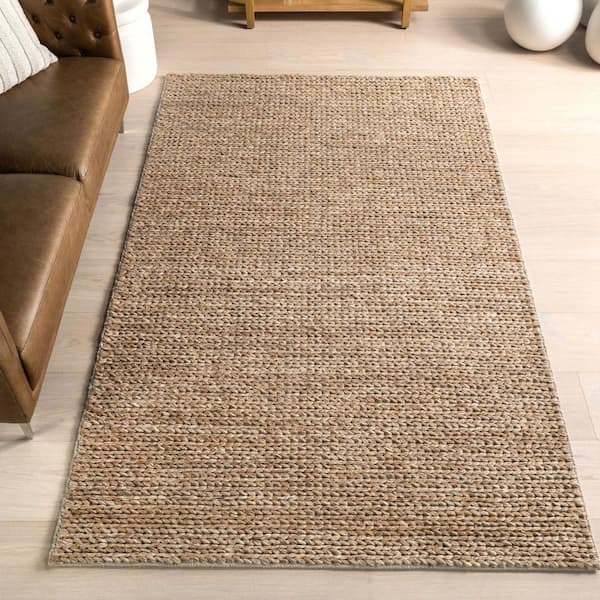 Softest Knit Wool Tan 10 ft. x 14 ft. Indoor Area Rug