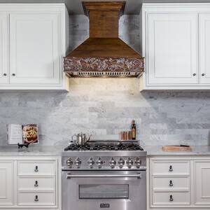 ZLINE 36 in. Wooden Wall Mount Range Hood in Walnut - Includes Remote Motor