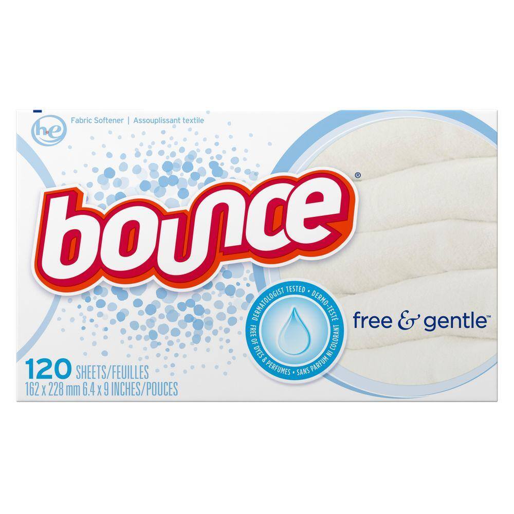 Bounce Fabric Softener Dryer Sheets Free & Gentle - 105 Count