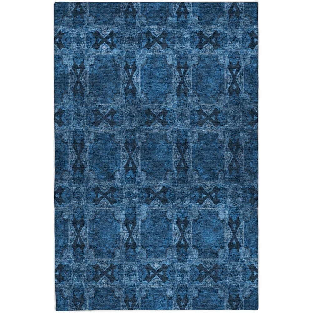 Dream Shag Premium Machine Washable Abstract ADS564 Navy 10 ft. x 14 ft. Area Rug price history on PriceWatchPro